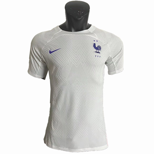 France pre-match training soccer jersey men's white sportswear football top shirt 2022